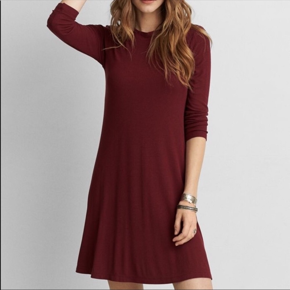American Eagle ribbed swing dress